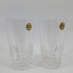Longchamp French Cristal d'Arques Genuine Lead Crystal Drinking Glasses New